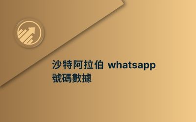 沙特阿拉伯 whatsapp 號碼數據